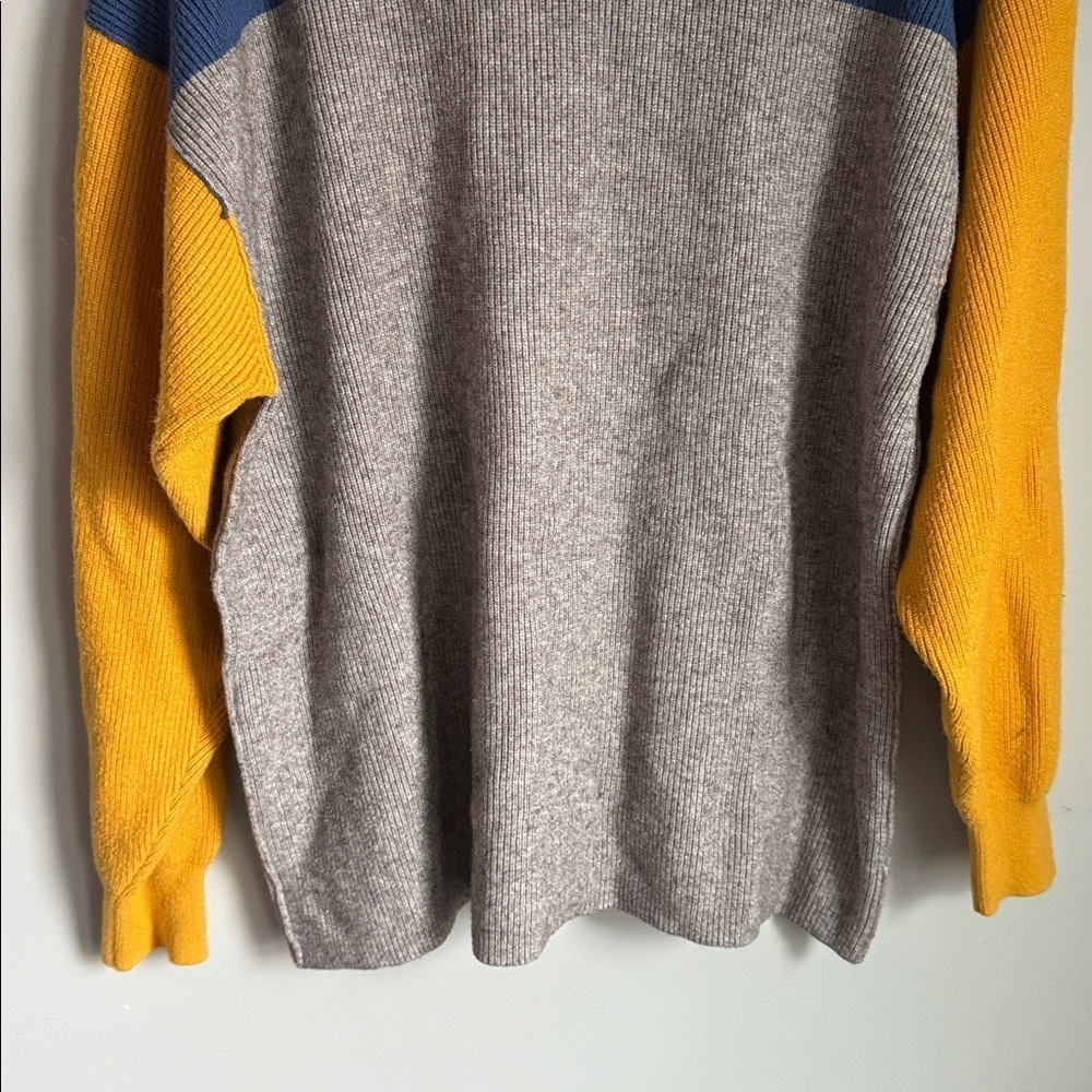Free People Softly Structured Color Block Sweater Large - Picture 5 of 8